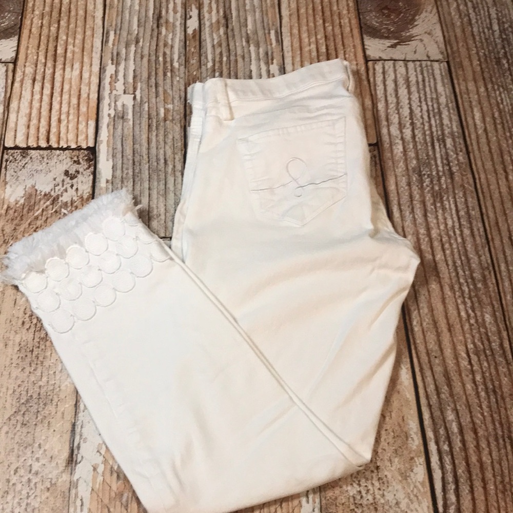 Lilly Pulitzer White crop pant